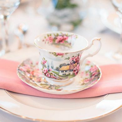 Detailed shot of an English teacup