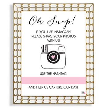 Free Printable Instagram Wedding Sign Bumps And Bottles