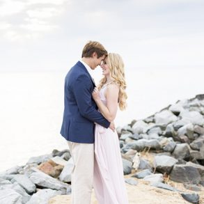 Beautiful nautical engagement look that took place at silver swan bayside