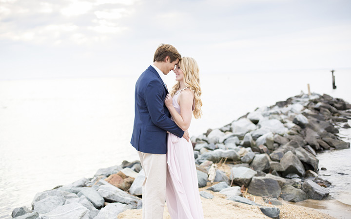 Beautiful nautical engagement look that took place at silver swan bayside