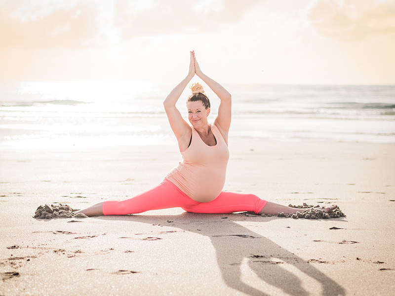 Yoga Inspired Maternity Session - Bumps and Bottles