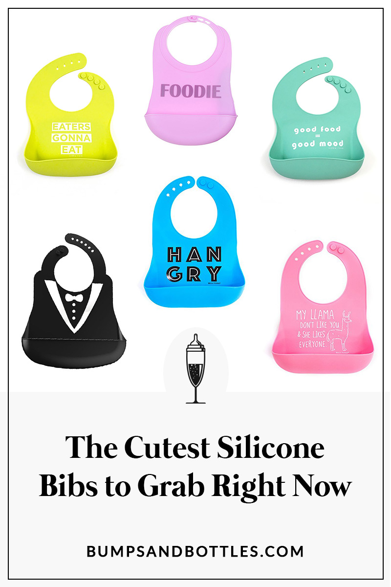 The cutest silicone bibs to grab right now Pinterest image