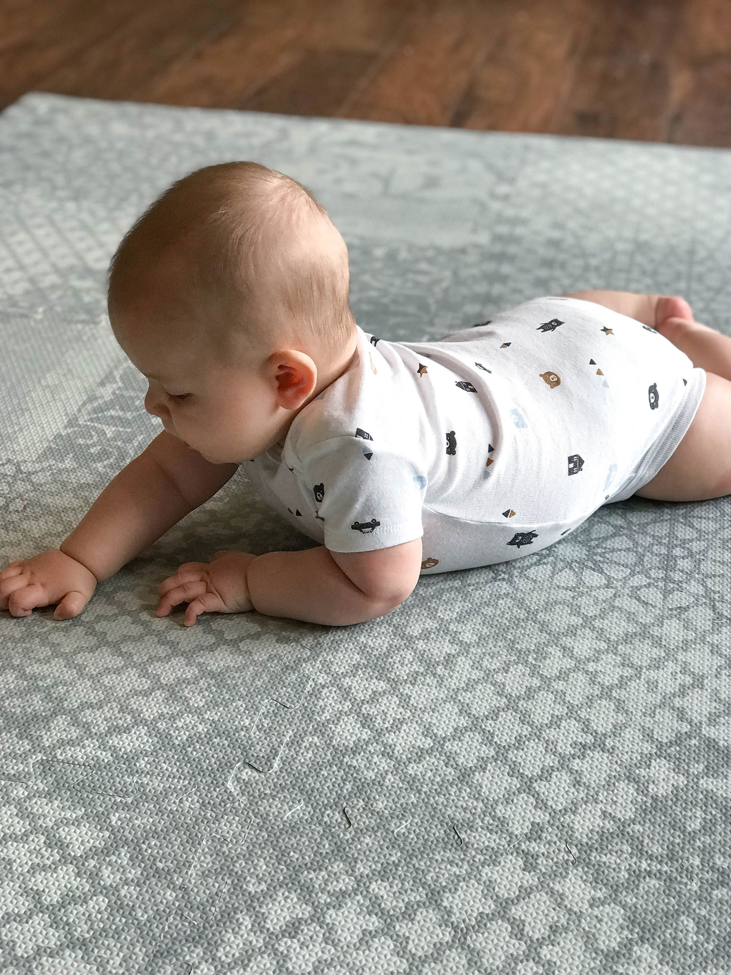 Baby doing tummy time