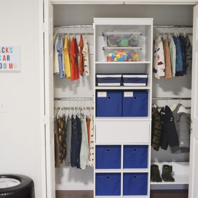 Little Boy's Organized Closet
