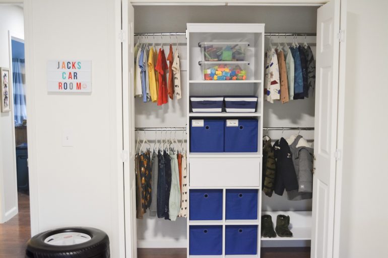 Little Boy's Organized Closet
