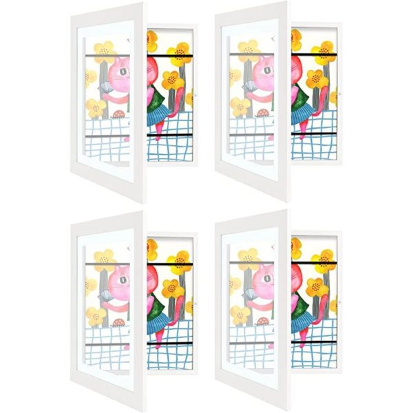 Front Opening Kids Art Frames - An image showcasing a set of stylish frames for children's artwork storage and display.