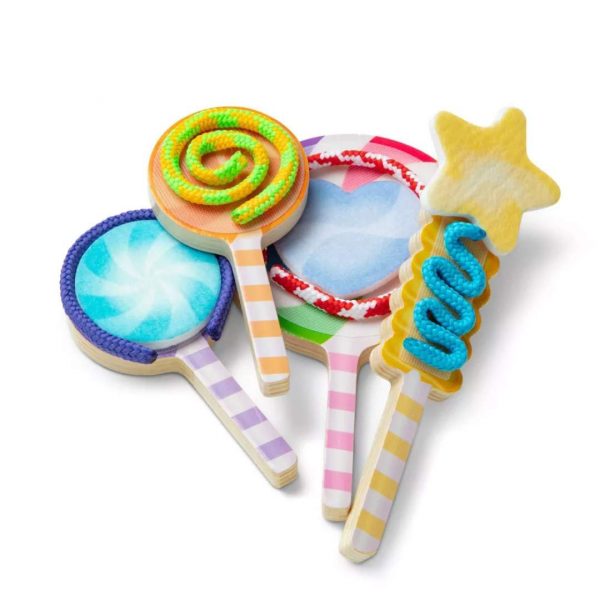 Melissa & Doug Wooden Lollipop Play Set - Colorful Wooden Lollipops