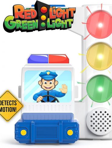 Kids playing the Red Light Green Light Game with Motion Sensing