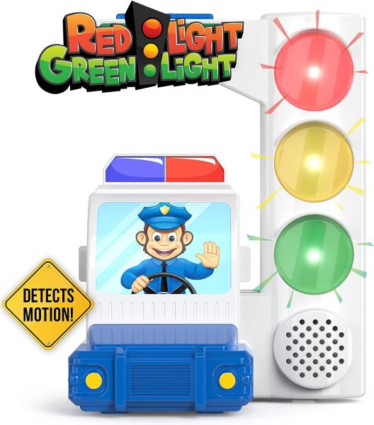 Kids playing the Red Light Green Light Game with Motion Sensing